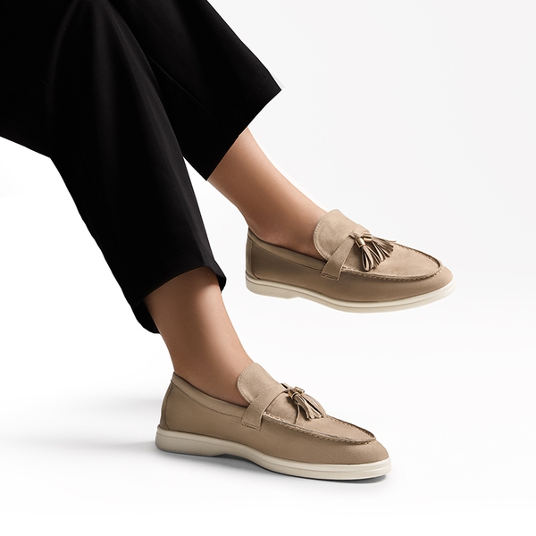 Slip On Casual Loafers - NUDE-SUEDE - 2